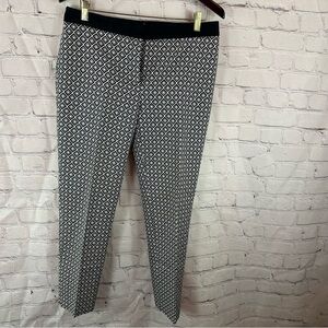 chico's so slimming Geometric Black White dress Pants sz 05 (small 6)